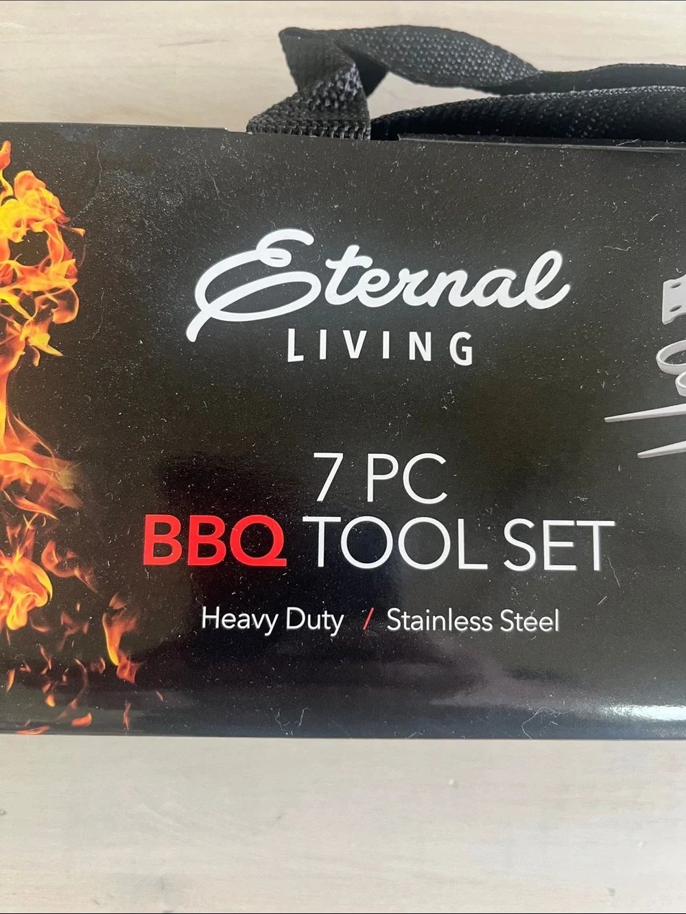 7 pc Stainless Steel BBQ Tool Set with Carrying Case - Picture 3 of 6